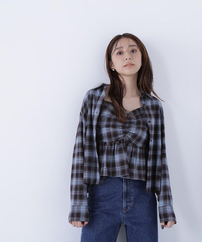 ビスチェセットチェックシャツ