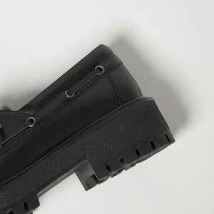 レースアップモカシン フラット45↑