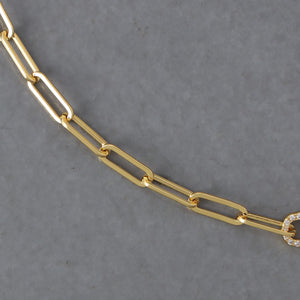 オーバルパヴェ チェーンネックレス