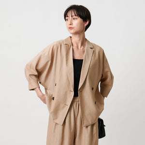 シアー ドルマン ブラウス ジャケット ウォッシャブル