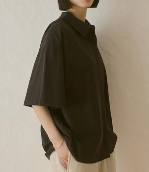 【接触冷感】バックタックオーバーシャツ