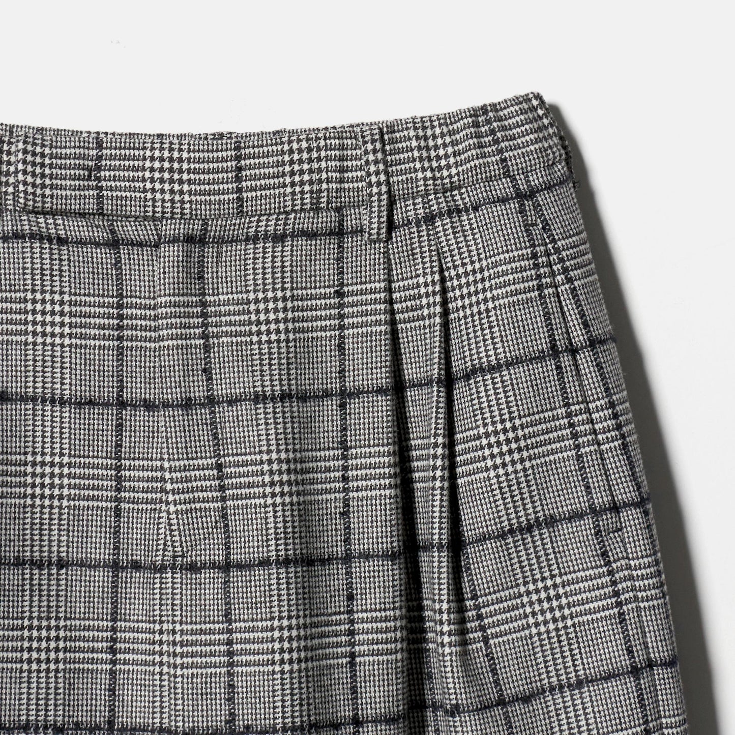 チェック ワイドタックパンツ