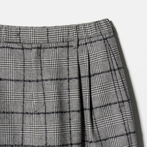 チェック ワイドタックパンツ