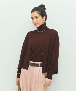 18G天竺ゆったりVカーデ