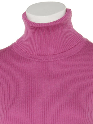 サイドスリットリブタートルニット