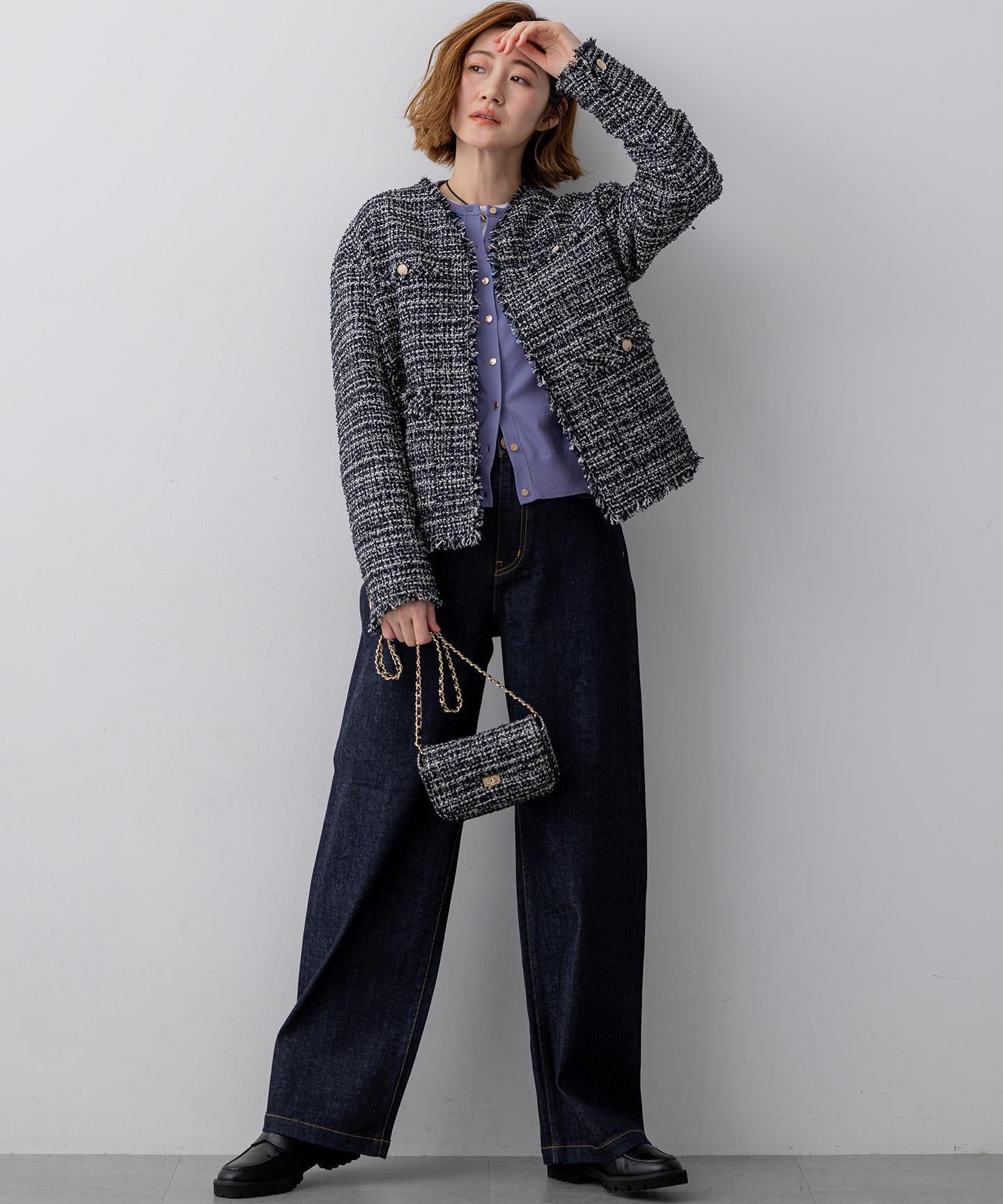 GIOLICA ツイードミニ ショルダーバッグ