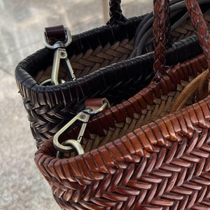 本革メッシュバック