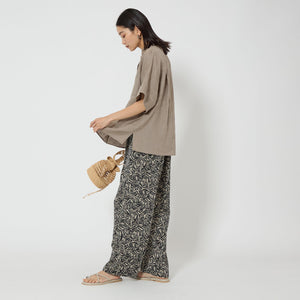 アート ボタニカル プリント パンツ