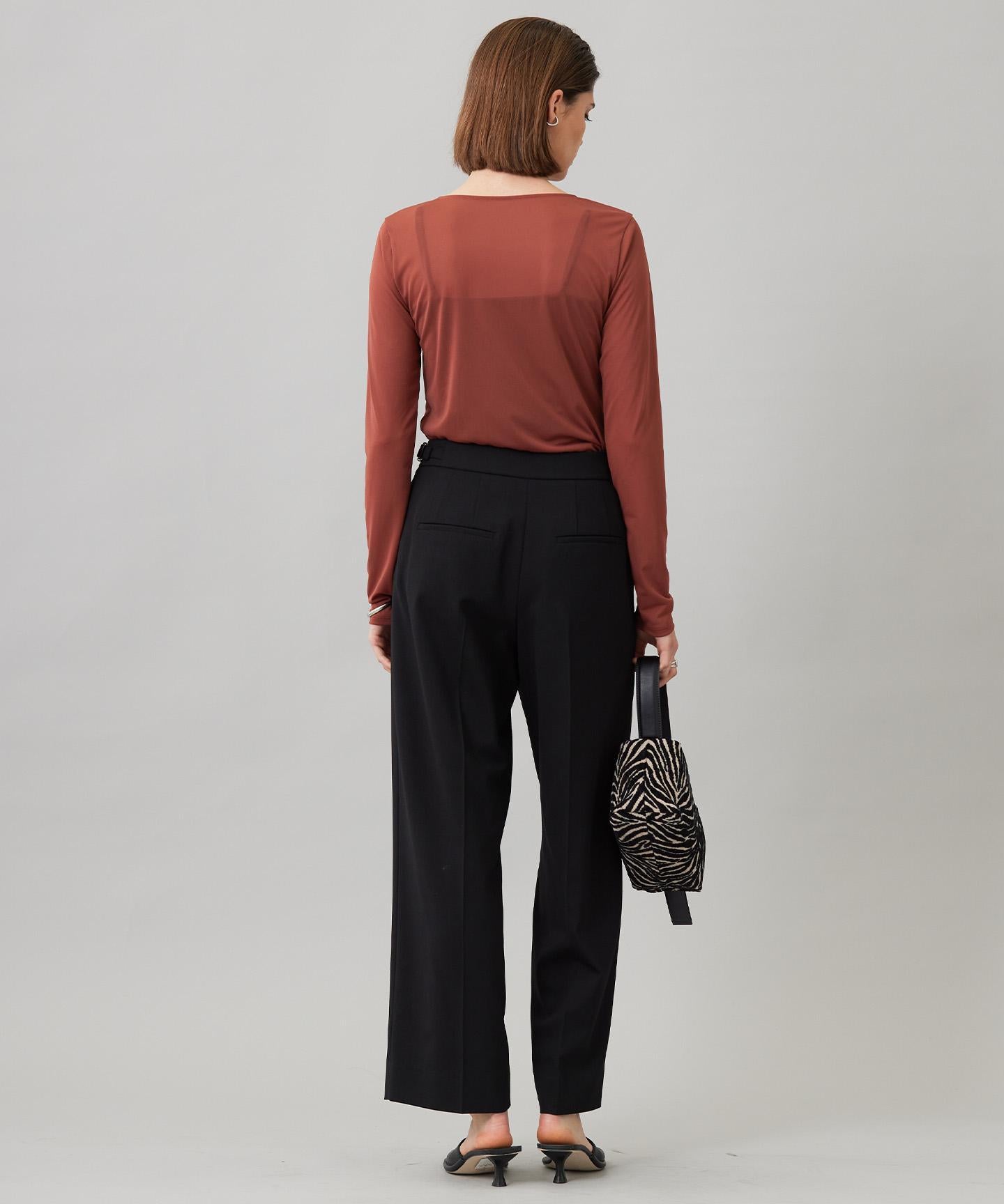 ウール2WAYストレッチ ワイドパンツ