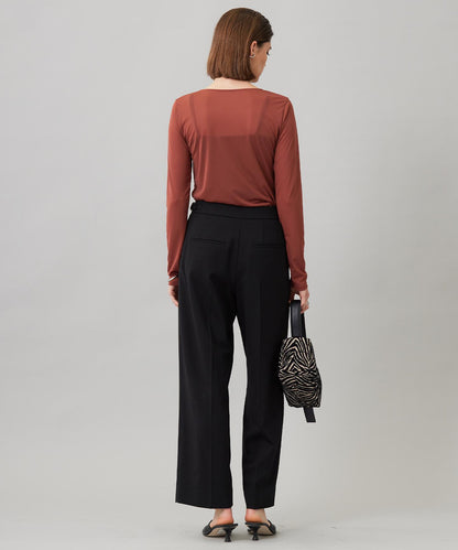 ウール2WAYストレッチ ワイドパンツ