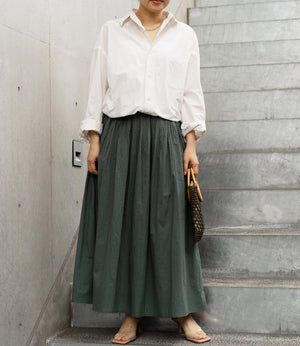 コットンキャンブリックギャザースカート