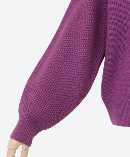 ハイネックボリュームスリーブニット