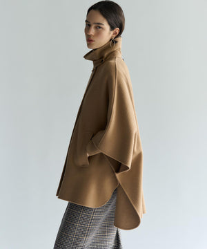 ウールライトリバー ポンチョシルエット コート