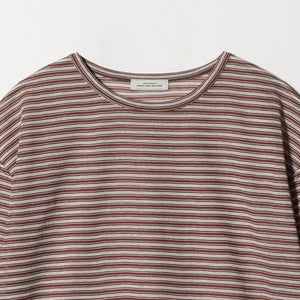 シアー マルチボーダー ロングスリーブ Tシャツ