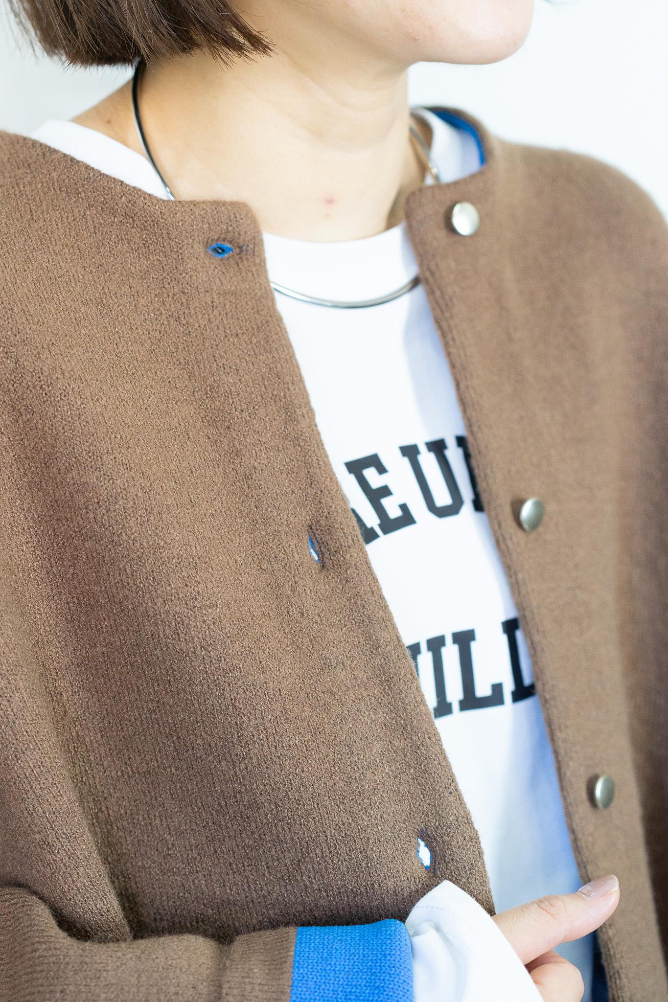 バイカラーミドルコーディガン