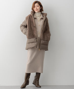 ウーステッドウール リブタートルネック ニット