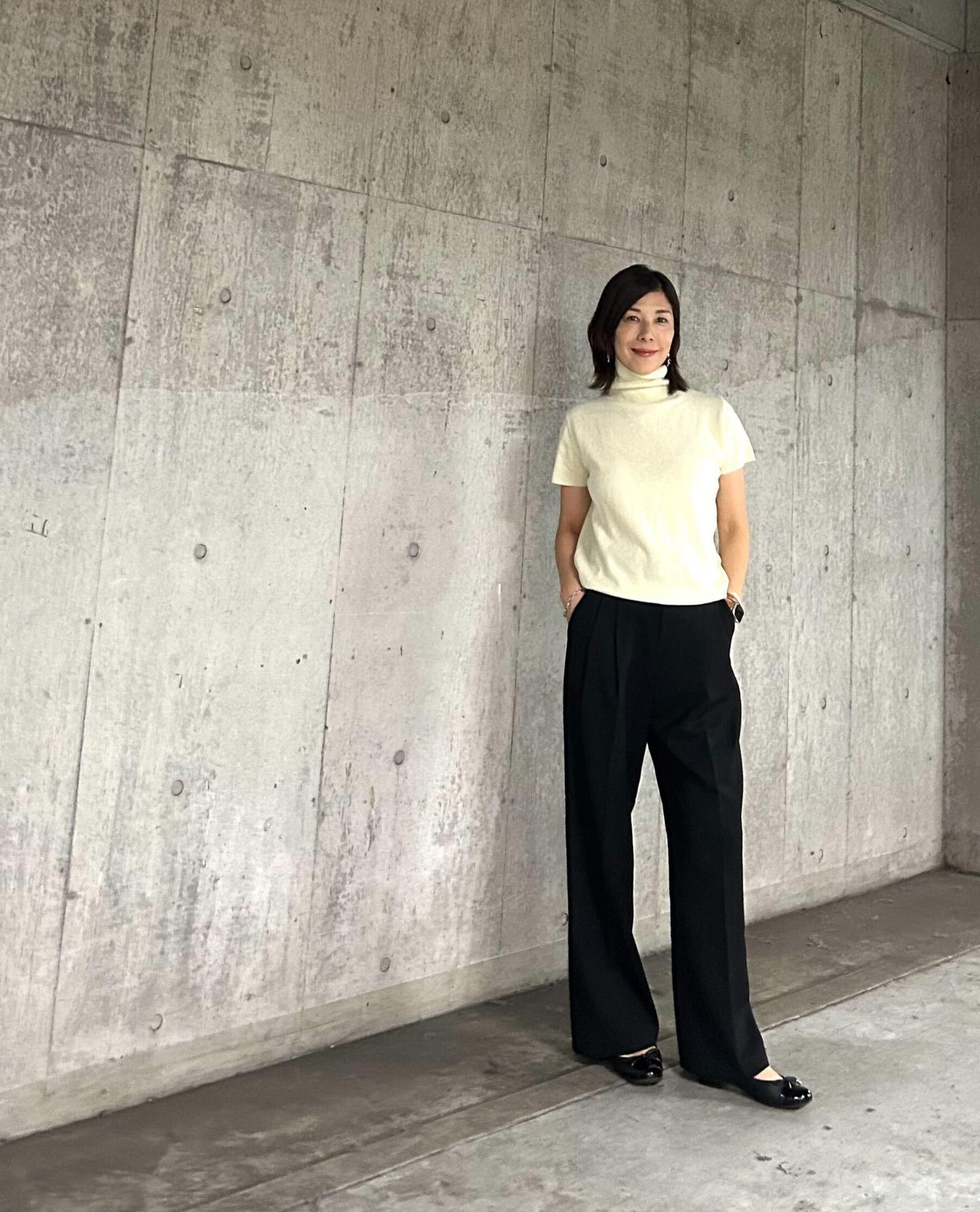 ハーフネック タートルネックニット