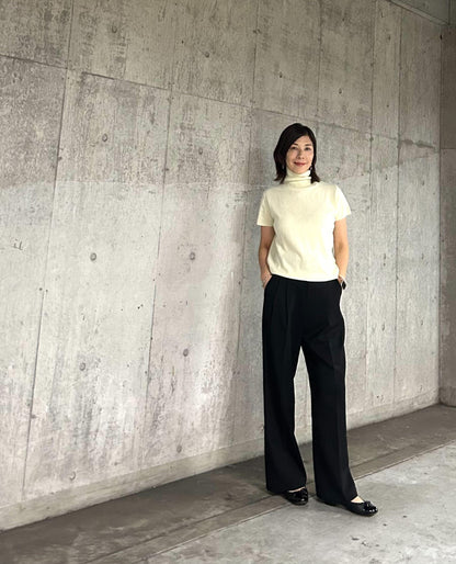 ハーフネック タートルネックニット