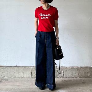 刺繍ロゴニット