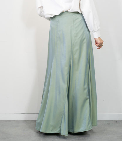 シャンブレーパネルスカート