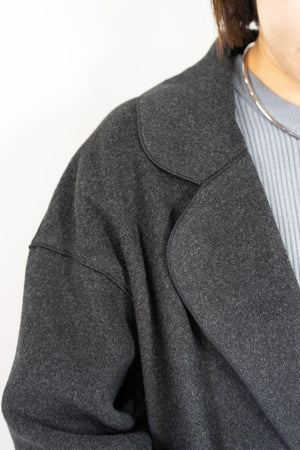 ニットパイルチェスターコート