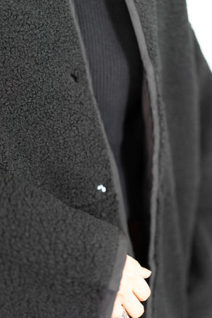 リバーシブルボアキルティングノーカラーアウター