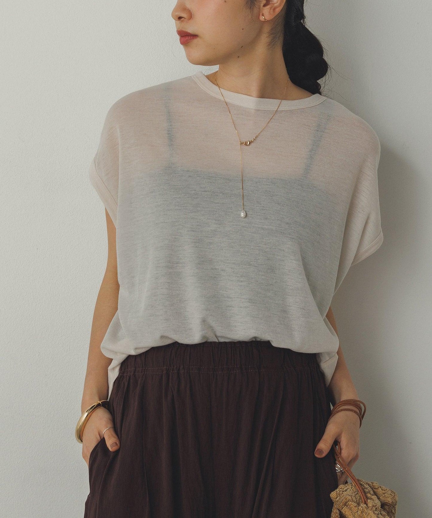 シアーフライスフレンチTシャツ