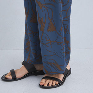 アート ボタニカル プリント パンツ