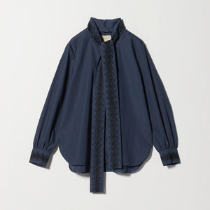 レース コンビ ボウタイ リボン ブラウス ‐ウォッシャブル‐