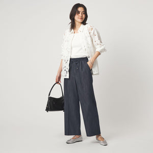 ［size SHORT/TALLあり］ニーハイフレアパンツ デニム 2 ストレッチ