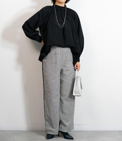 サイドフリンジヘリンボーンパンツ