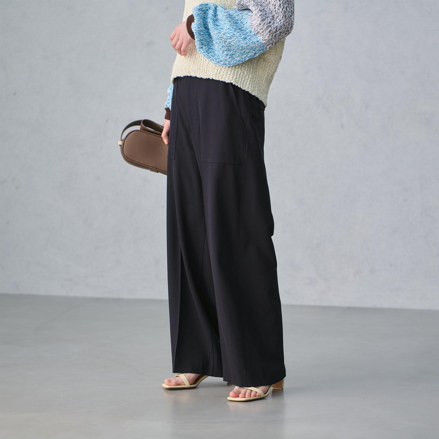 アセテートポリエステル ベイカーパンツ