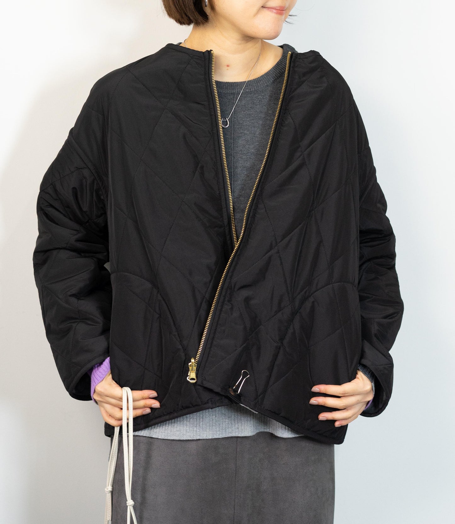 リバーシブルファーキルティングアウター