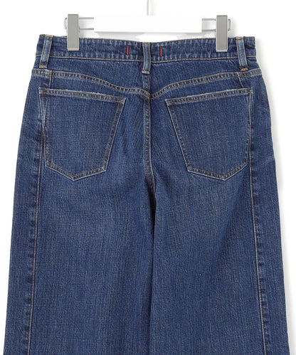 デニム ライン ワイドパンツ