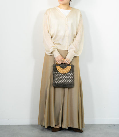 シャンブレーパネルスカート