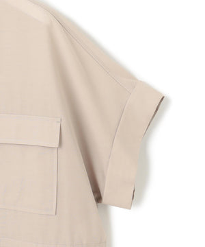 ライトシアーマットクロス ミリタリーディティール シャツ