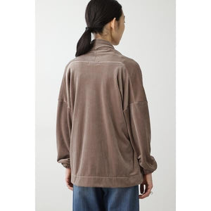 コーデュロイボンバーフーデッドカーディガン