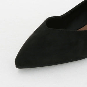 Vカット ストラップ フラットシューズ 撥水