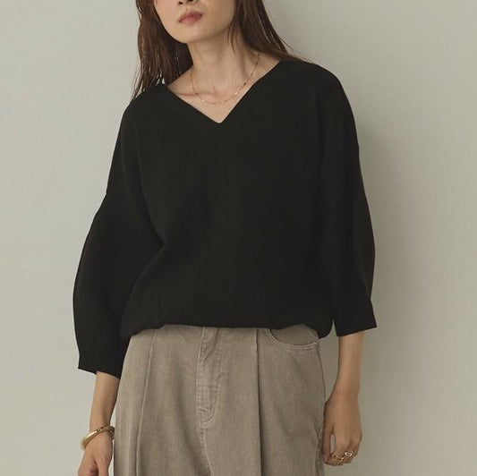 前後2way7部丈ニットプルオーバー