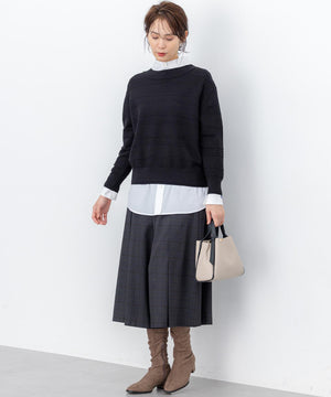 コットンタッチシャーティング刺繍入り ブラウス