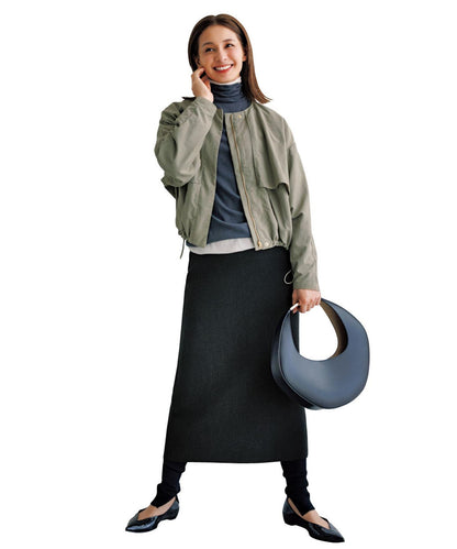 コットンカシミヤ タートルネックカットソー