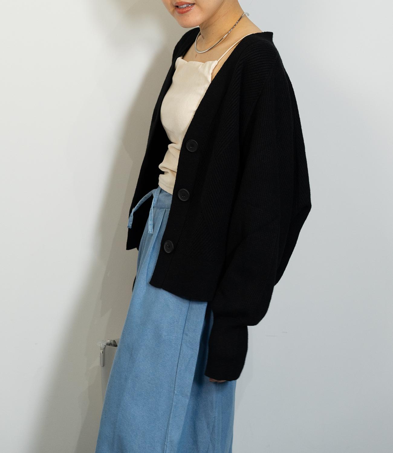 デザイン編みニットカーディガン