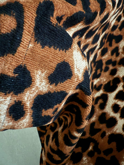 ワンハンドルレオパードトートバッグ