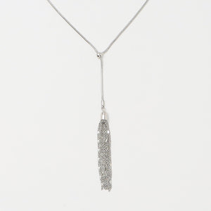 タッセル スネークチェーン スライダーネックレス