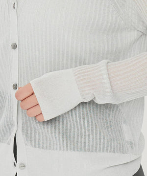 シアー リブ ニット カーディガン（uncrave STANDARD）