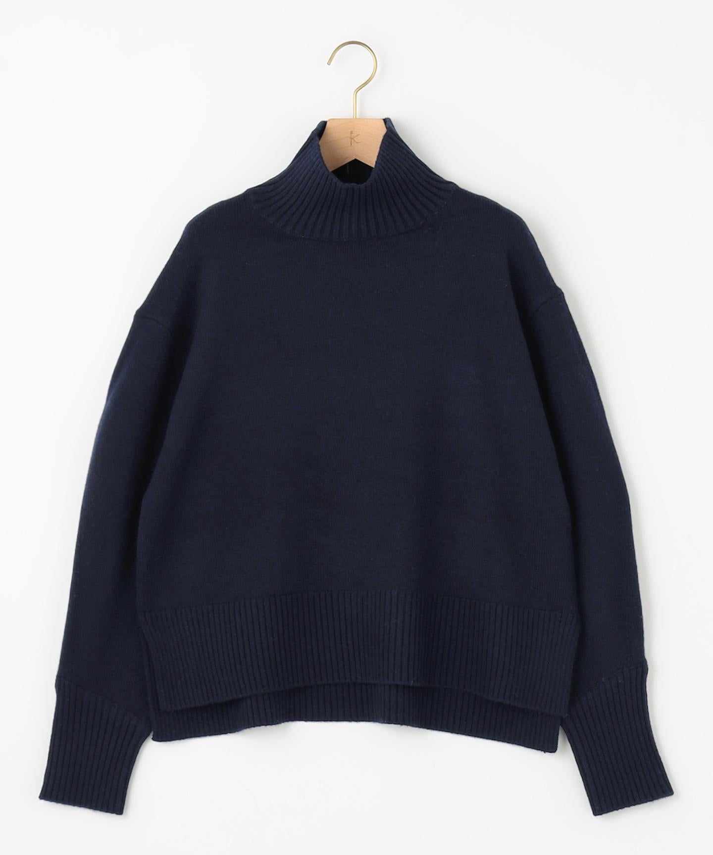 ウールカシミヤミックス ロールネック ニット