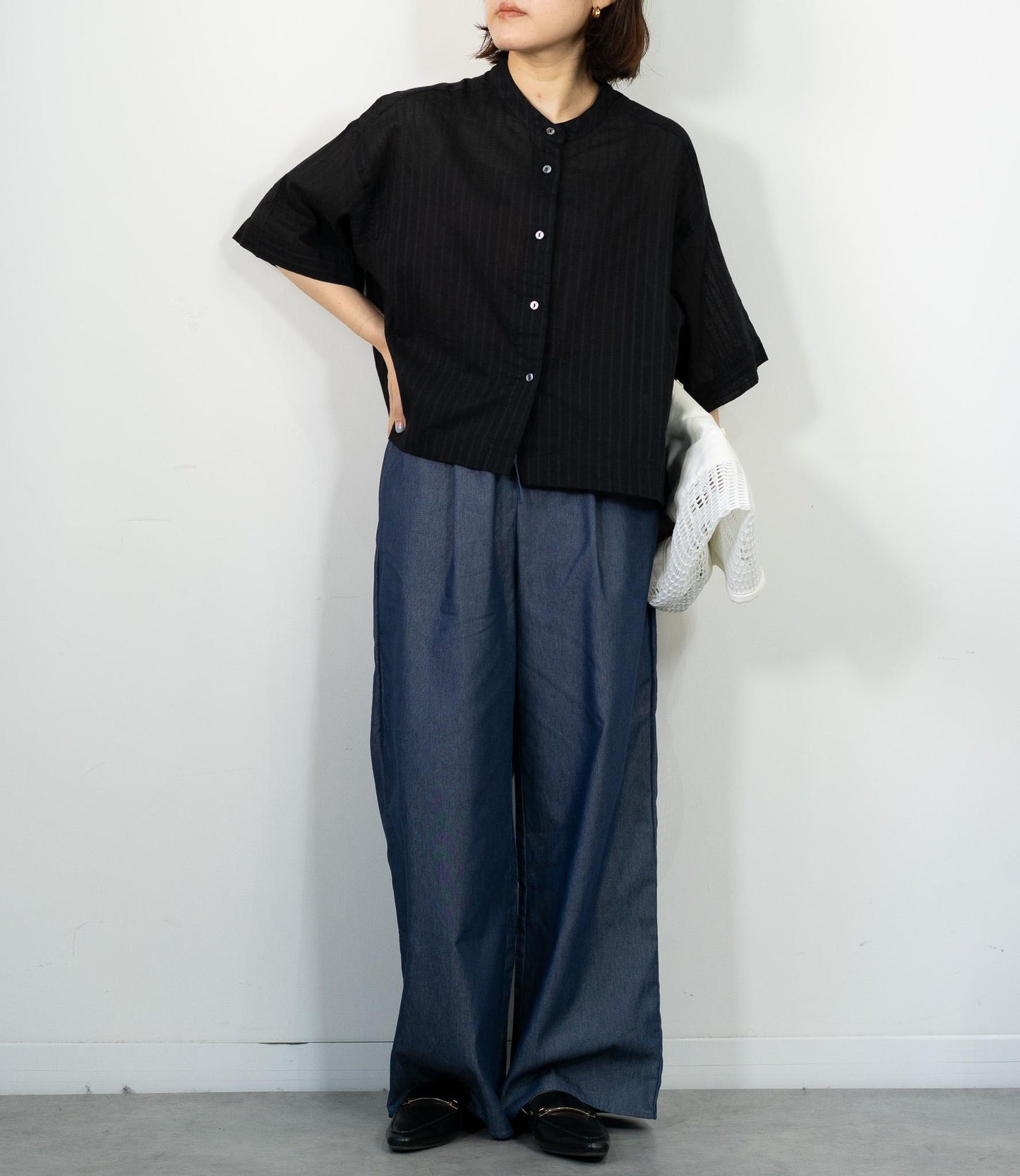 デニムライクイージーパンツ