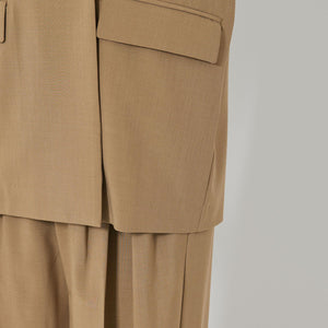 【WEB限定 Wardrobe DAILY MINIMAL】ハーフスリーブ ドルマンジャケット -ウォッシャブル-