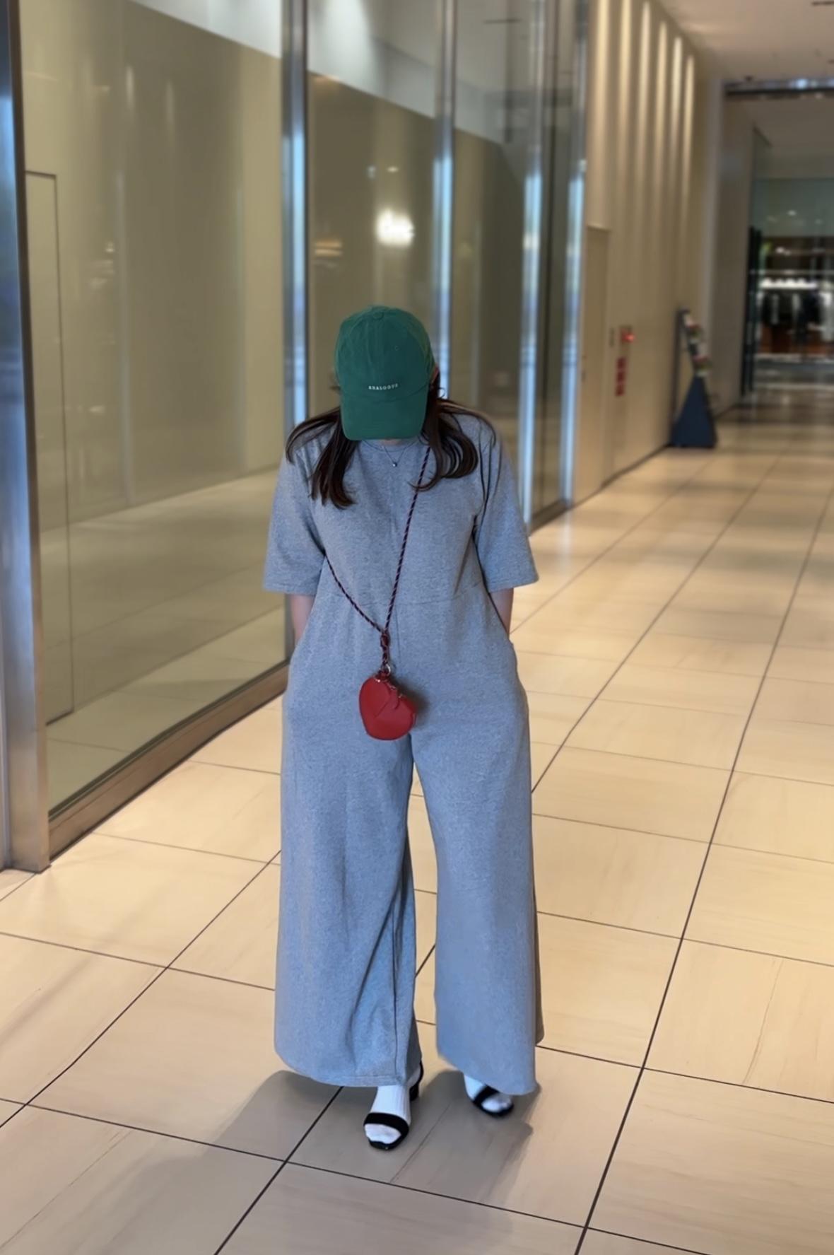 スウェットワイドサロペット