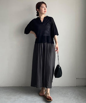 ヴィンテージシアー ギャザーワイドパンツ